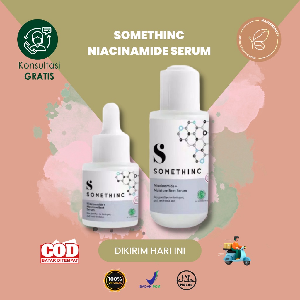 BISA COD - SOMETHINC NIACINAMIDE BARRIER SERUM ( BEKAS JERAWAT DAN MENCERAHKAN)