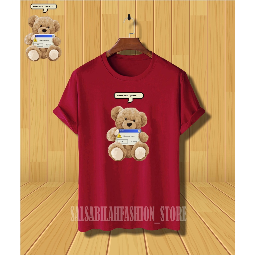 TEDIE BEAR- Kaos Distro Pria Wanita Katun Combad 30S Premium/ LEMBUT / ADEM