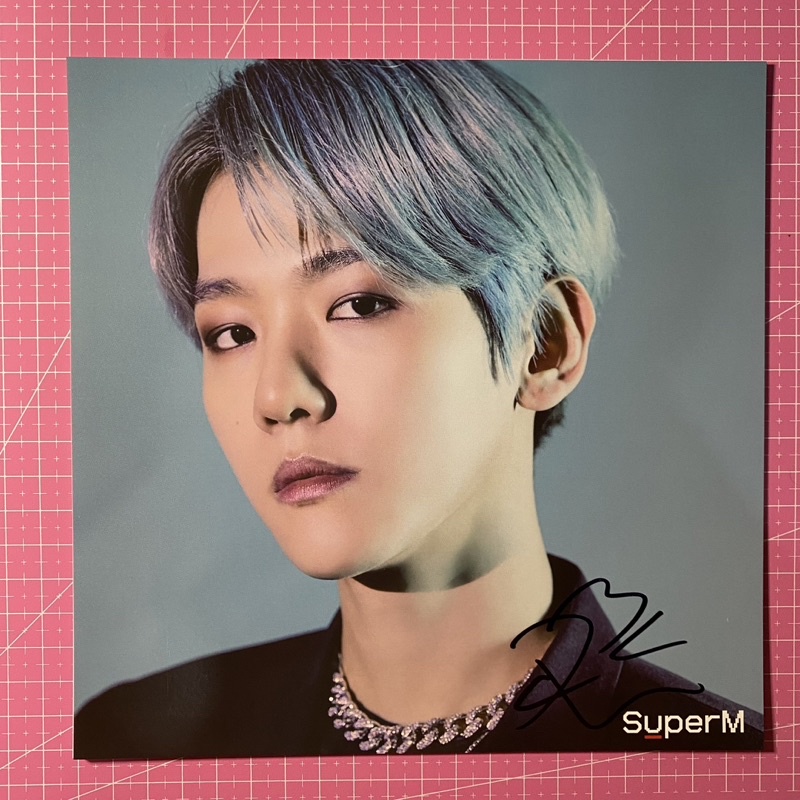 SIGNED MINI LP POSTER SUPERM BAEKHYUN