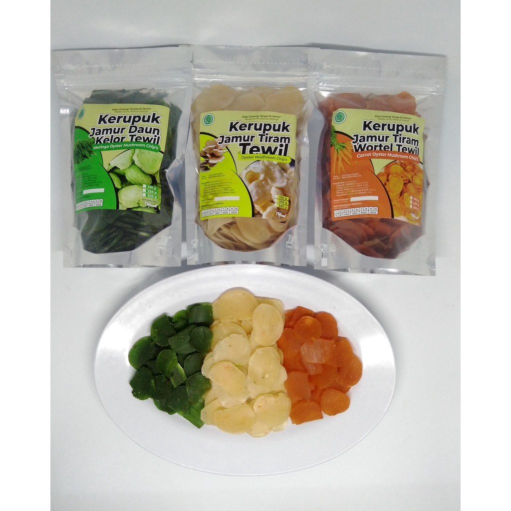 

Kerupuk Jamur Tiram dan Sayuran Tewil Vegan Friendly 185 gr (MENTAH)