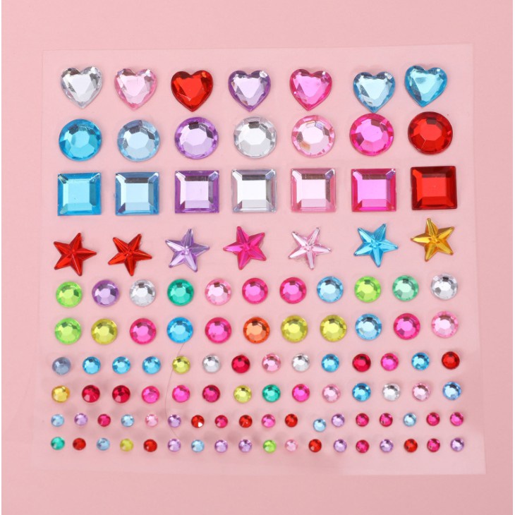 Mix Sticker Rhinestone Nail Art Rhinestones Manik-manik Mutiara Kilap Craft Kosmetik Hiasan Kuku Eye Korean Make Up Handphone Decorations Wedding Party Cosplay Flat Back Gems Bead Diamond Swarovski Transparan Mix Color Rainbow