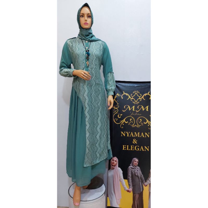 MM Fashion/Gamis brokat/Gamis ceruti/Gamis pesta