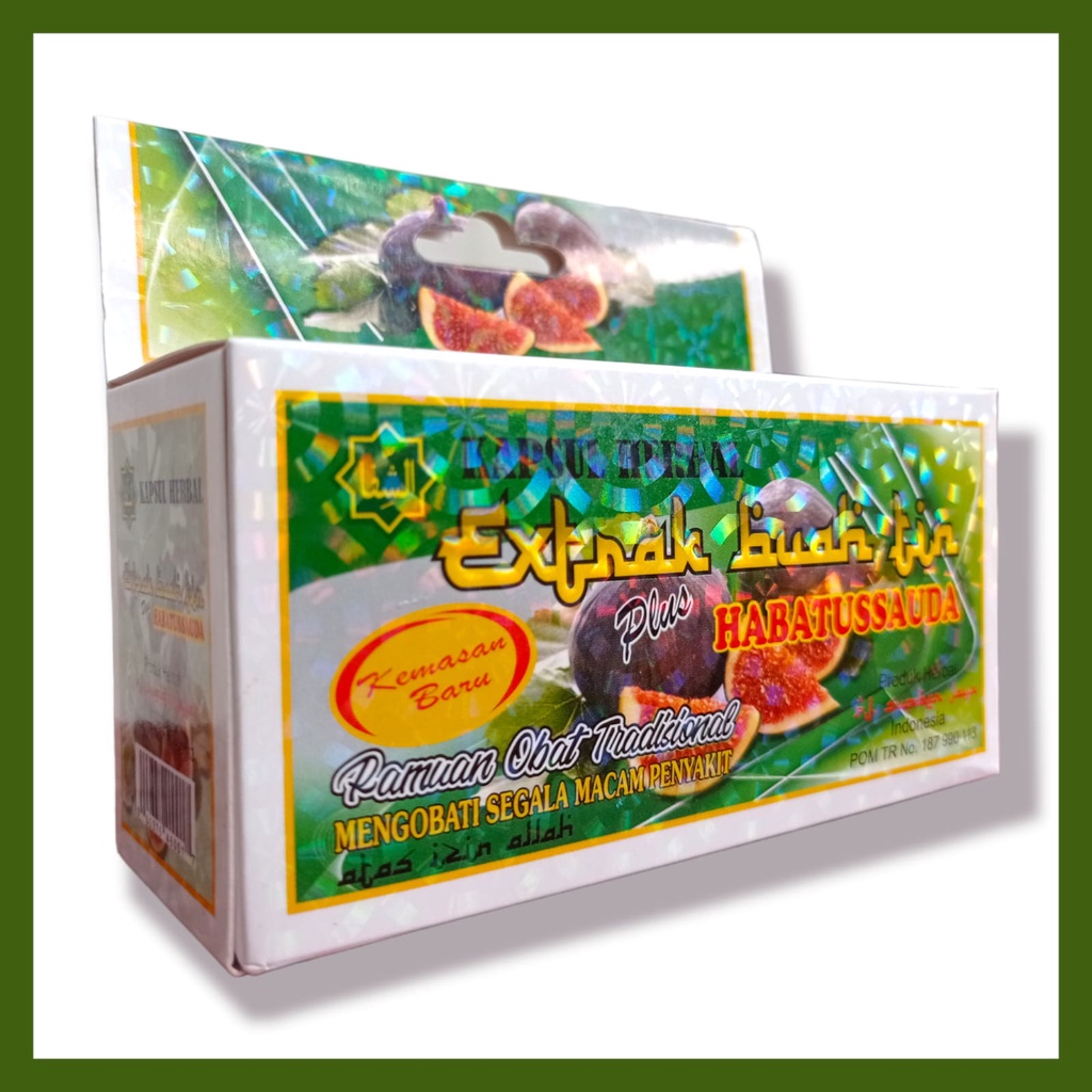 Kapsul Herbal Extrak Buah Tin plus Habbatussaudah, Kapsul Buah Tin, Obat Herbal Buah Tin Kapsul, Oba
