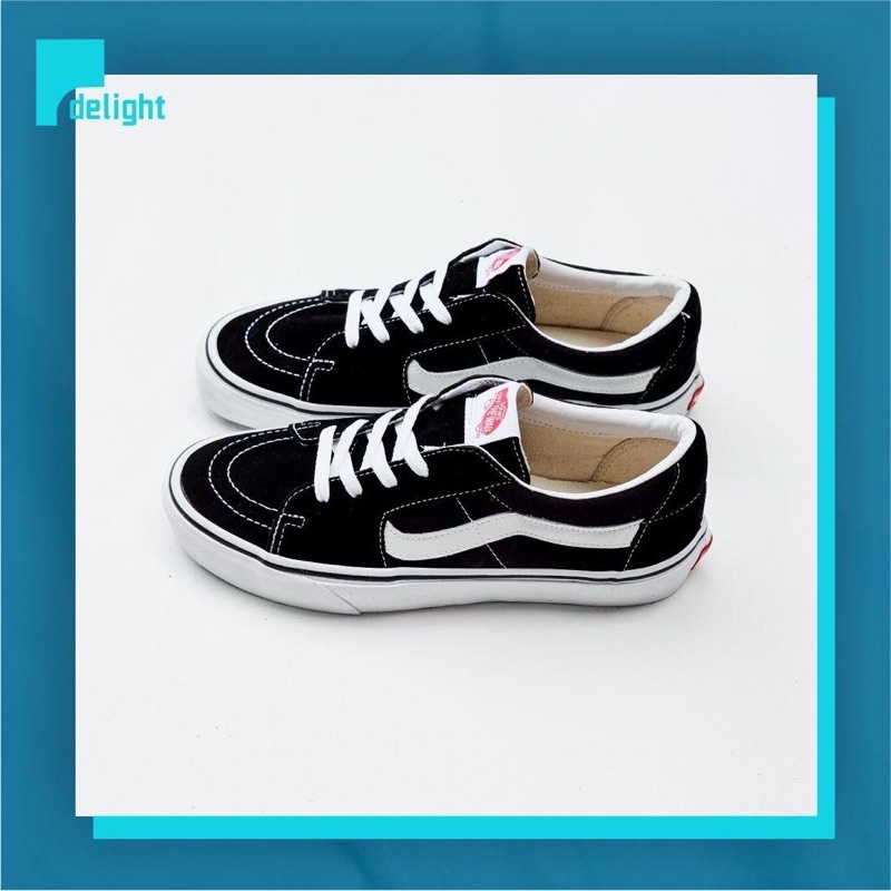 Sepatu Vans Sk8-Low Black White Original