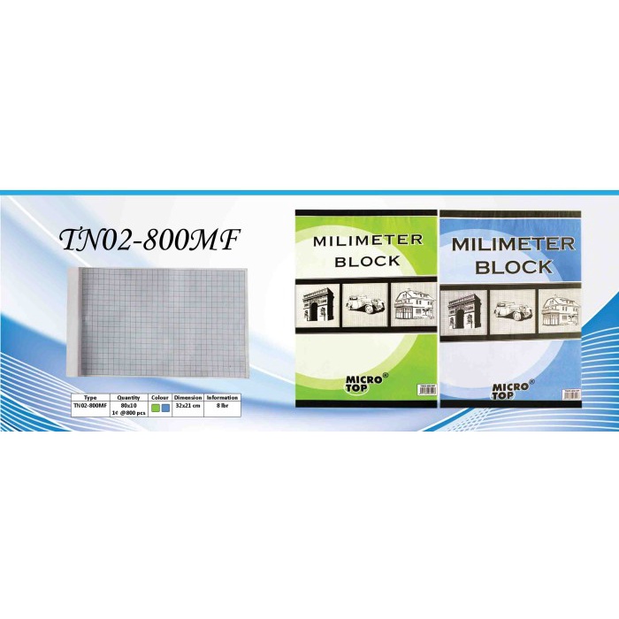 

Buku Milimeter Blok Folio / Milimeter Block /Buku Kotak Kotak (10 bk) - bebas