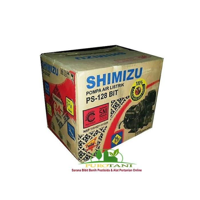 Sanyo Pompa Air Shimizu PS 128 BIT Asli Bergaransi