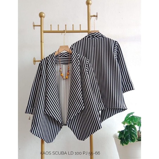 BLAZER KAOS SCUBA SALUR LD 100 / BLAZER WANITA / ATASAN WANITA / BLOUSE MURAH / BLAZER KANTOR / OOTD