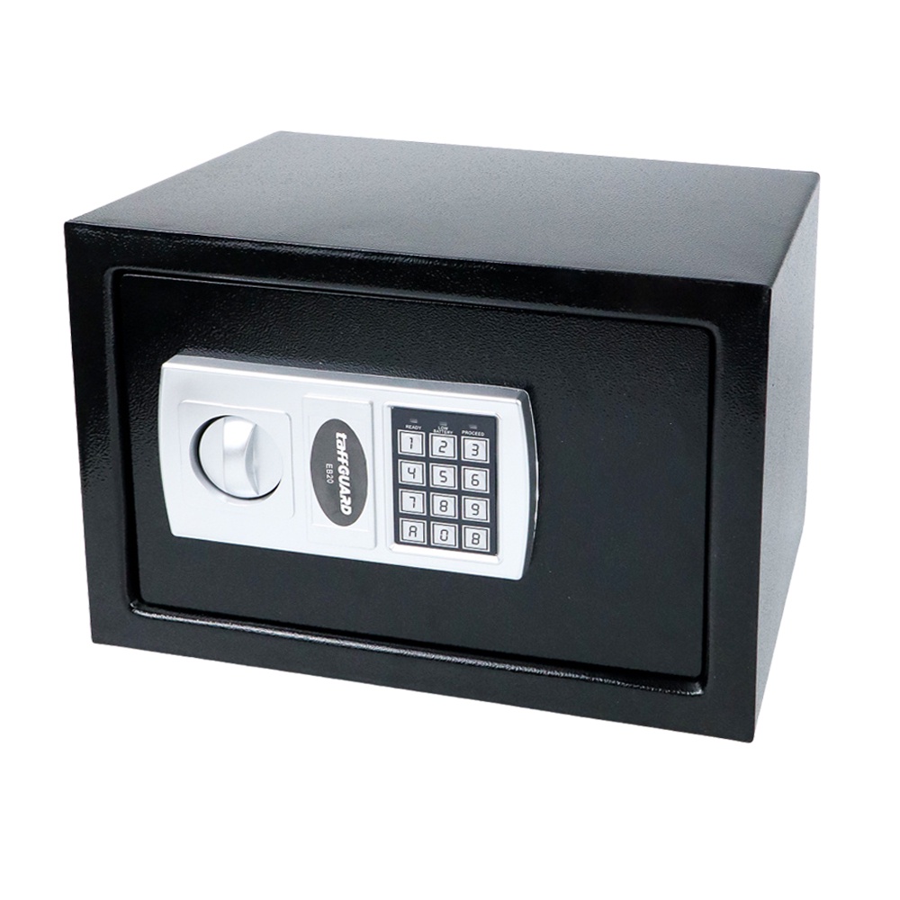 TaffGUARD Kotak Brankas Hotel Mini Electric Password Safe Deposit Box Size Besar - EB20 - Black - 7RTH06BK