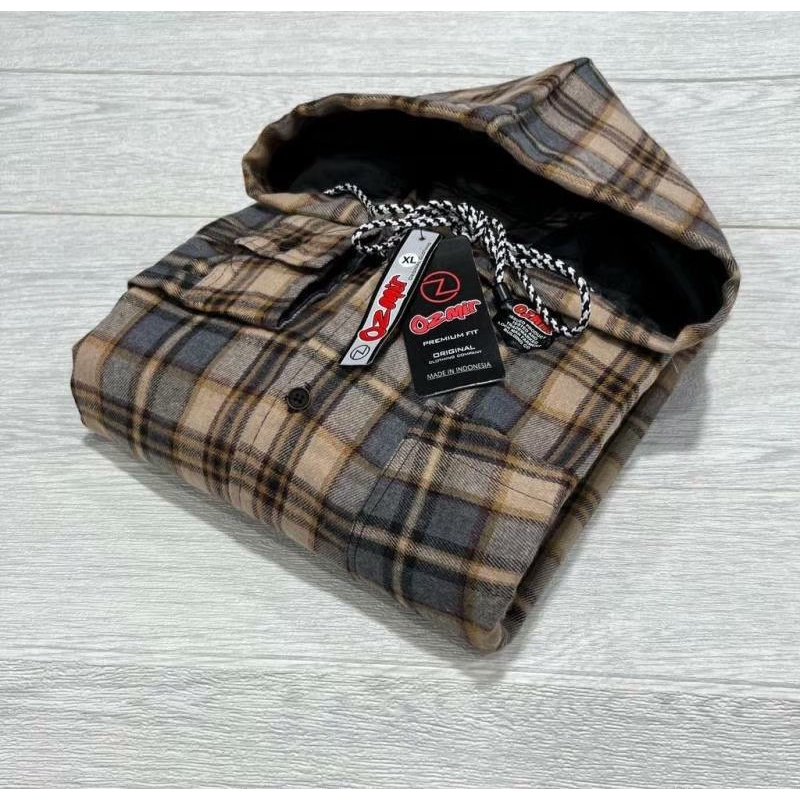 TERBARU KAMEJA FLANNEL HOODIE ORIGINAL [PREMIUM QUALIY] M L XL