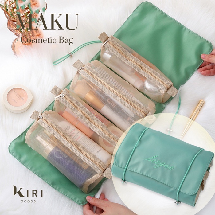 《KIRI》MAKU Tas Kosmetik Travel Pouch Skincare Cosmetic Bag Organizer 4in1