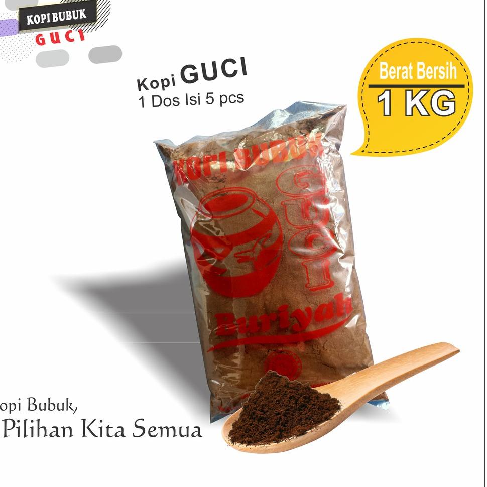 

(P-S2S(☛) Kopi Bubuk Buriyah Cap GUCI 1kg banyak diminati