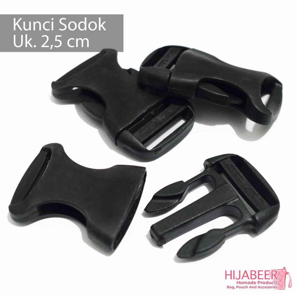 Kunci Sodok Slot Buckle 2,5cm Aksesoris Tas HK VR25 /2 pcs