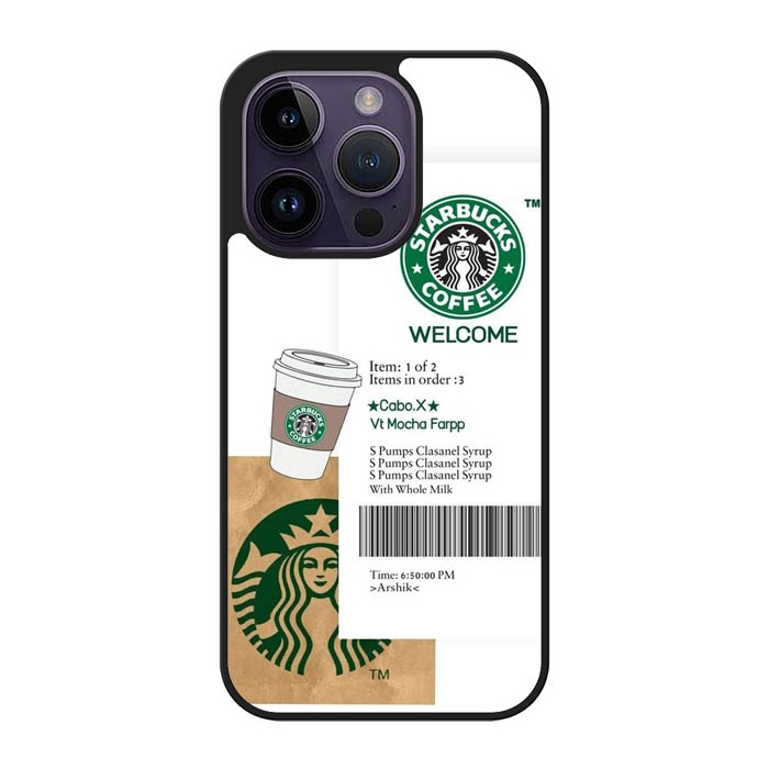 Casing Case iPhone 14 13 12 11 XR XS X 7 6 5 SE Pro Max Mini Plus Starbuck WT0044 Custom V1
