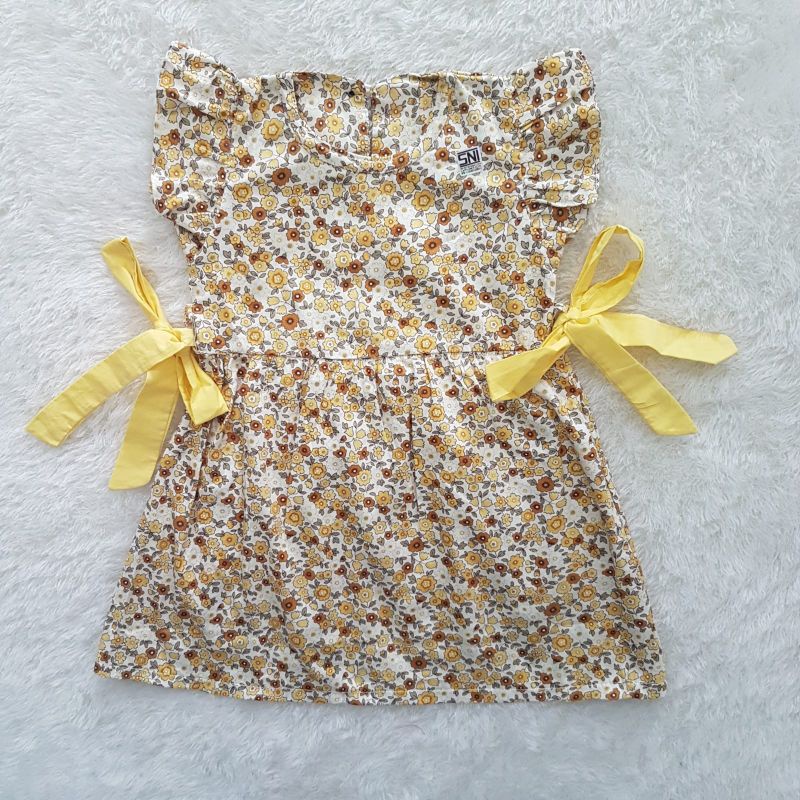 Baju Bayi Ribbon Ruffle dress