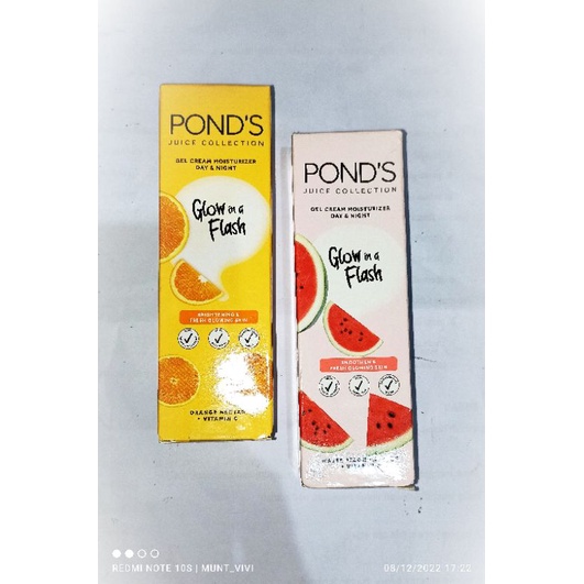Ponds Glow in Flash 20g Gel Cream Wajah Siang Malam