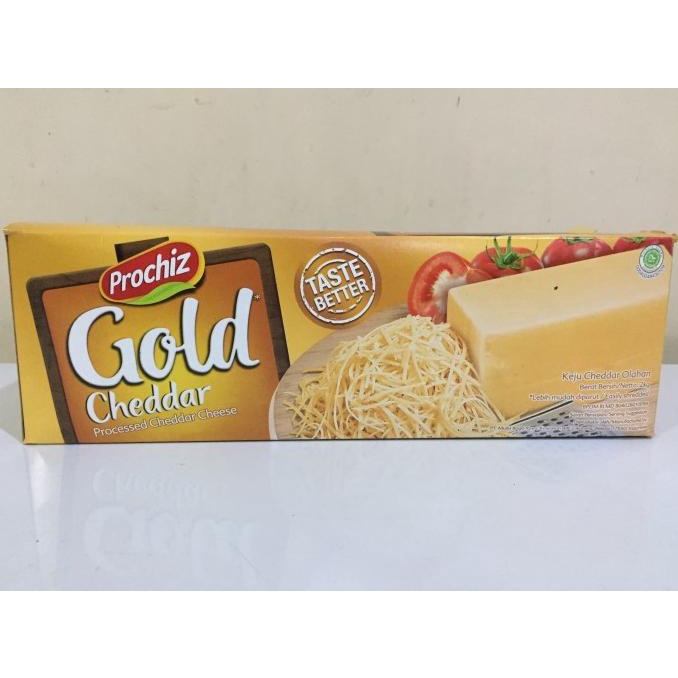 

Keju Prochiz Gold Cheddar 2KG Block Processed Cheddar Cheese - GOJEK TERLARIS TERPERCAYA ORIGINAL