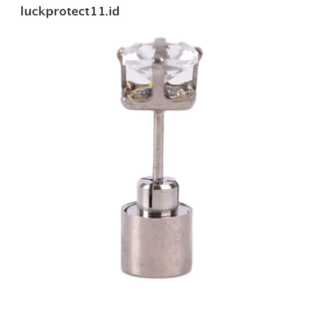 /Fashion Hot// Fashion// 1pasang Pesona Pesta Anting LED Menyala Mahkota Glowing Kristal Ear Drop Stud.