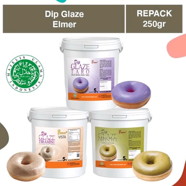 

glaze ELMER repack 250gr (rasa pilih divarian)