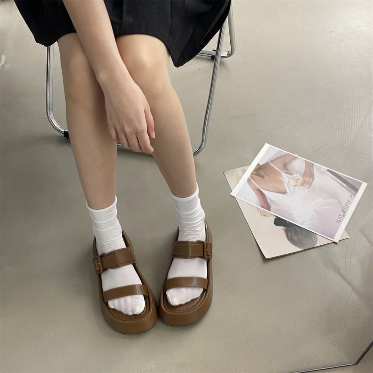 COD POS 1287 Sandal Tali Wedges Fashion Kekinian Wanita