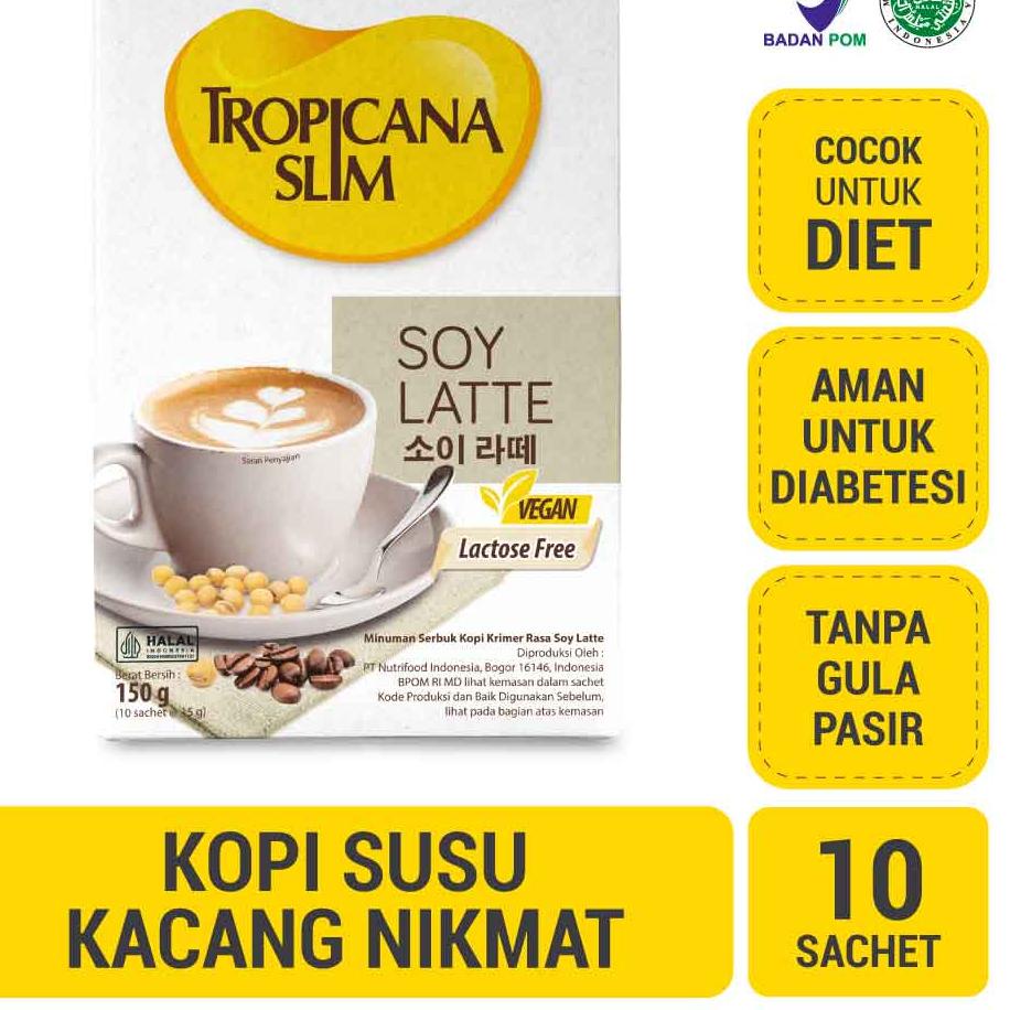 

Bagus Dipakai Tropicana Slim Soy Latte 10 Sachet - Kopi Plant Based Bebas Gula!