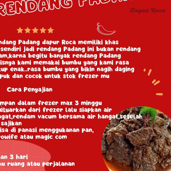 

11.11✔️Rendang padang Halal&Enak by Dapur Roca 1000gr|SQ2