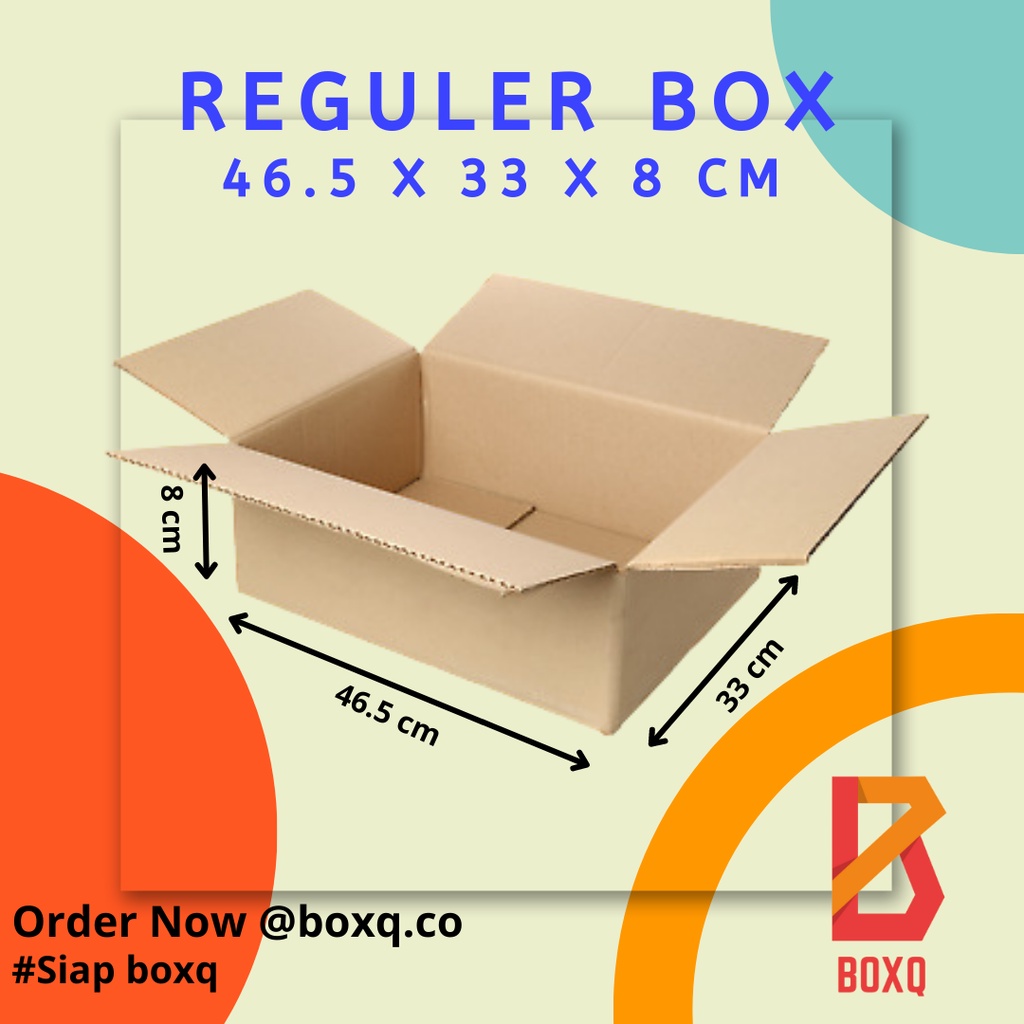 BOX / KARDUS / DUS COKLAT PACKING POLOS UK. 46.5x33.5x8CM