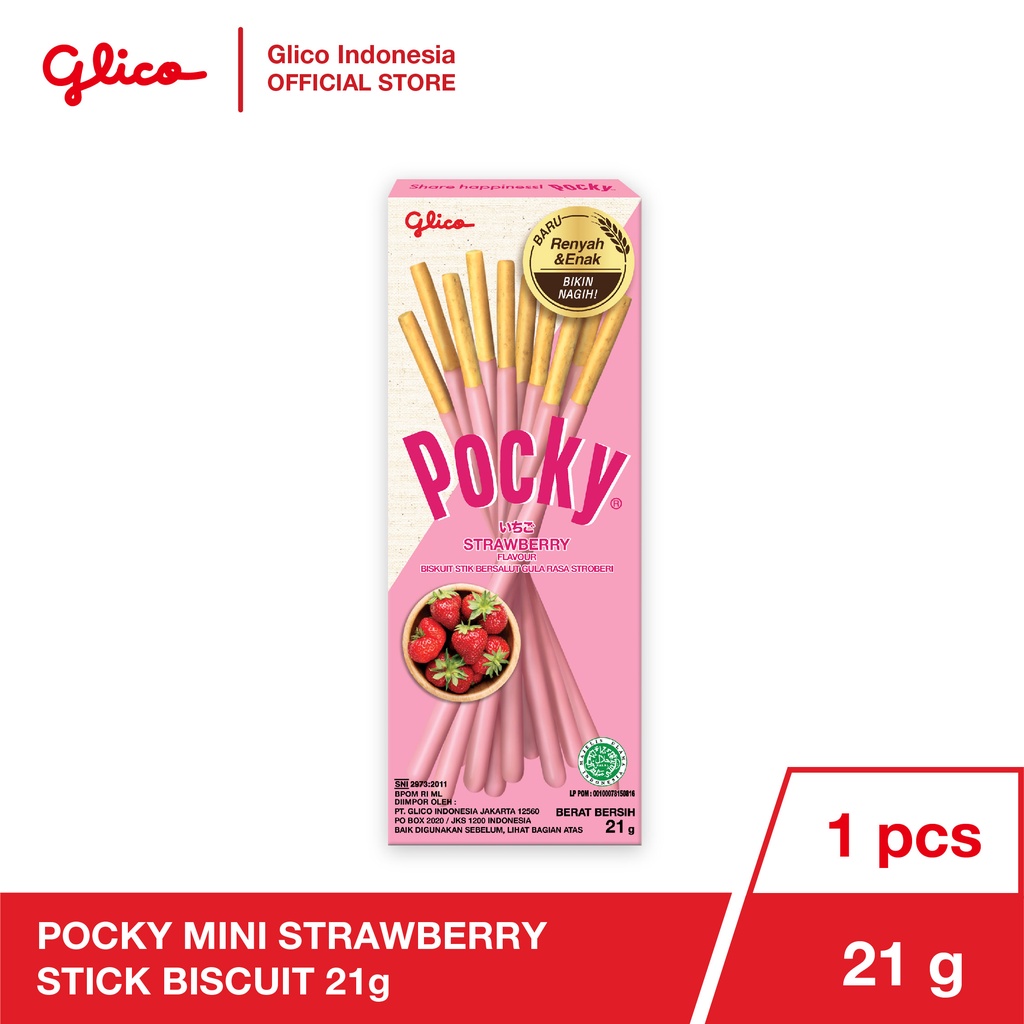 

Glico Pocky Mini Strawberry Stick Biscuit 21g