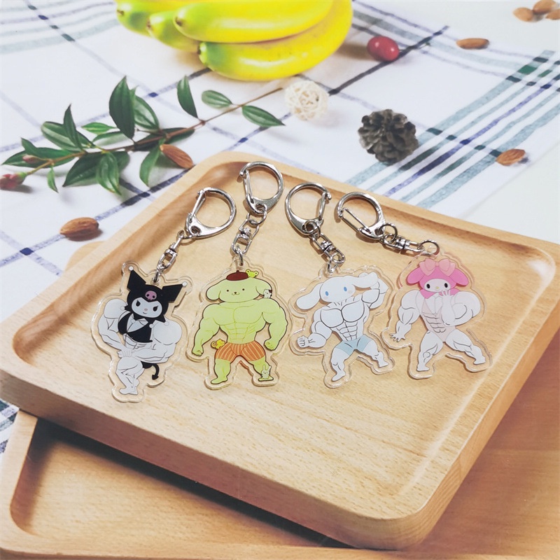 Wanita Pria Lucu Gantungan Kunci Dekorasi Liontin Gantungan Kunci Aksesoris Kreatif Untuk Mobil Keyring, Tas Populer Lucu Kartun Keychain Key Ring