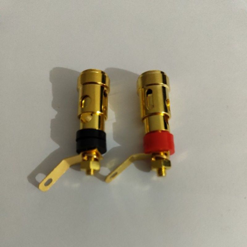 buiding post speaker gold 4cm harga 1 set merah hitam