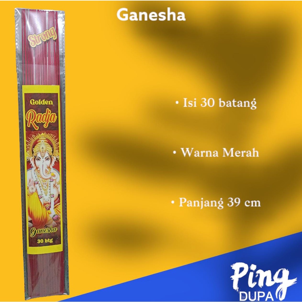 Dupa Golden Radja Ganesha Strong Aroma Isi 30 Batang Hio