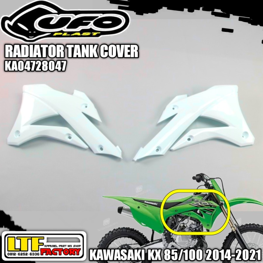 KAWASAKI KX 85 100 2014 2015 2016 2017 2018 2019 2020 2021 - UFO RADIATOR SCOOP TANK COVER BODY SAYA