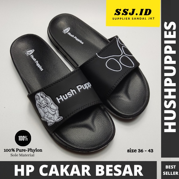 Sendal Slip On Wanita Hush Puppies Wanita Slide Sport Hitam Sandal Jelly Slop Pria Wanita Import