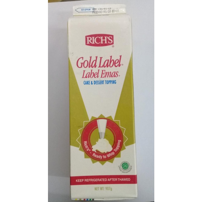 

rich's whip cream 907 gr TERLARIS TERPERCAYA ORIGINAL