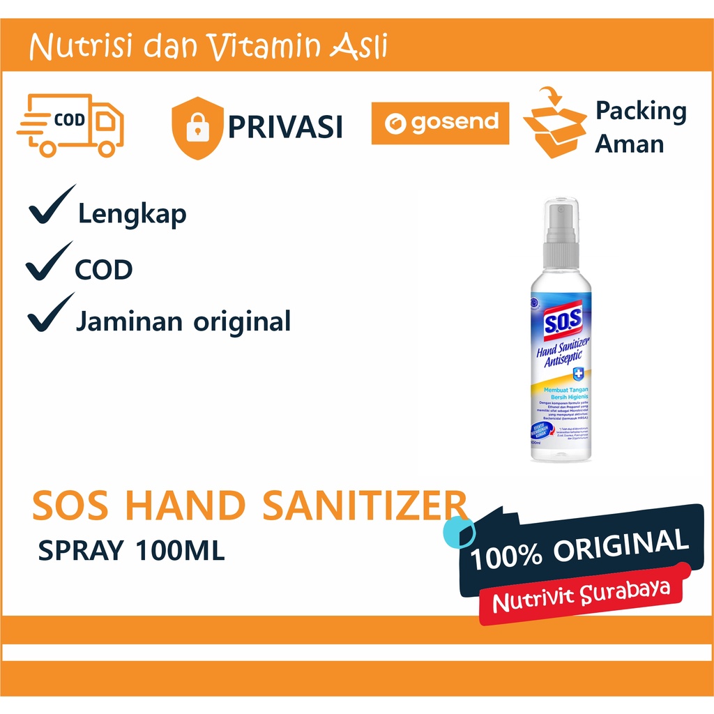 SOS Hand Sanitizer Botol Spray 100ml