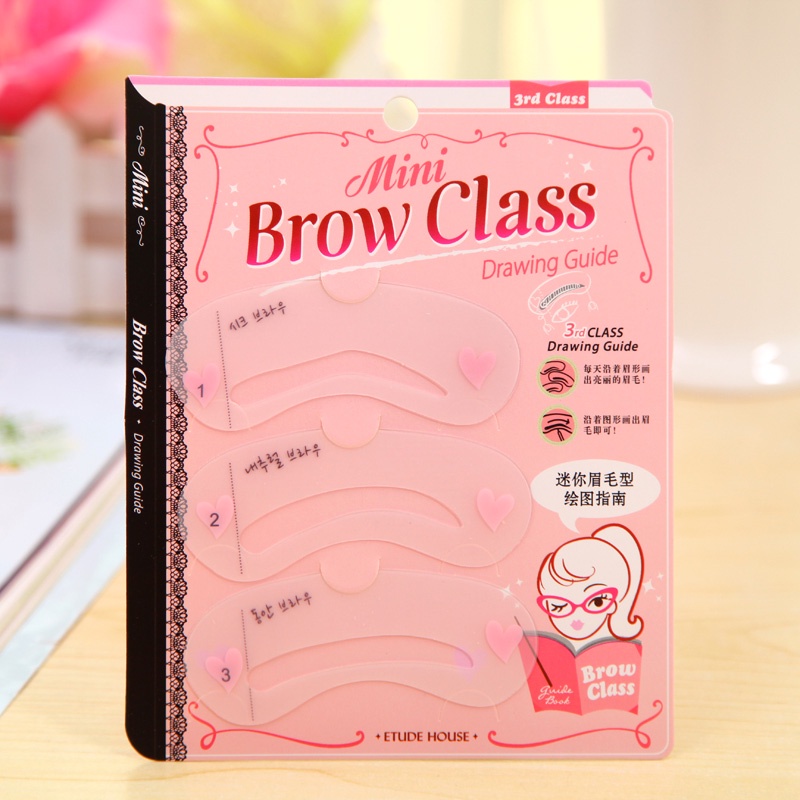 Cetakan Alis 3 IN 1 Mini Eyebrow Template Kit 3in1 Pencetak Alis 3 Bentuk Alis Murah