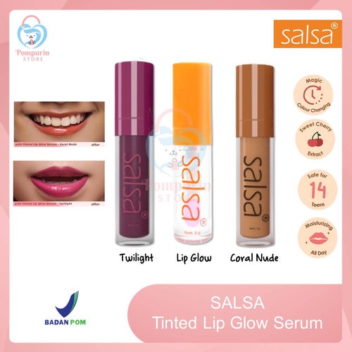 Qeila - SALSA LIP GLOW SERUM BPOM PENCERAH BIBIR