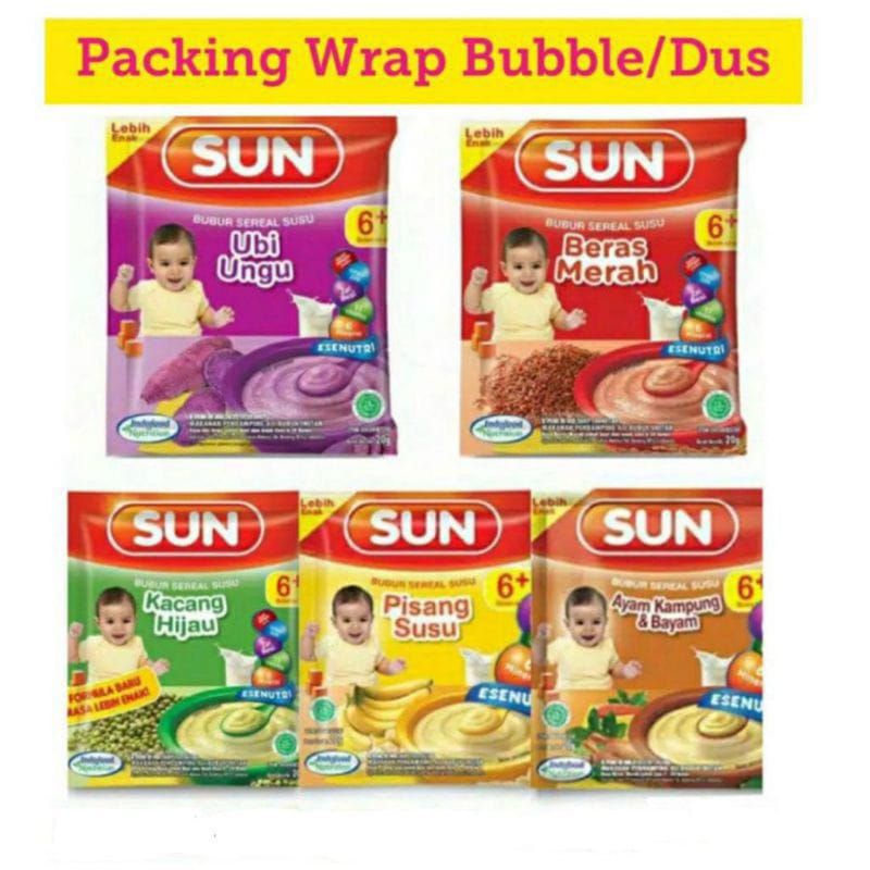 Sun makanan bayi bubur MPASI bayi 6 bulan+ 20gr