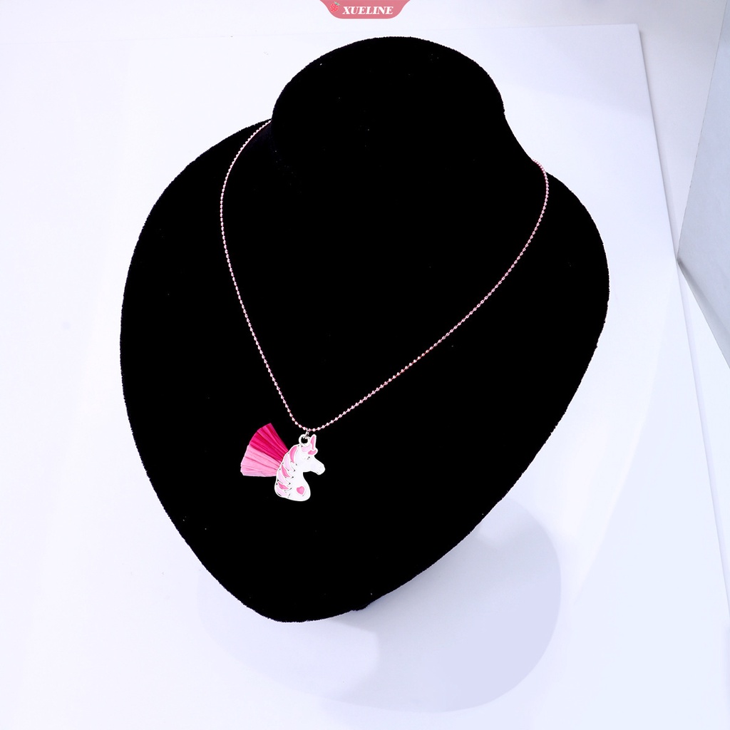 Kalung Liontin unicorn Lucu Mini &quot;best, friend&quot; Kuda Lucu Persahabatan Kreatif souvenir Hadiah Ulang Tahun Anak [ZXL]