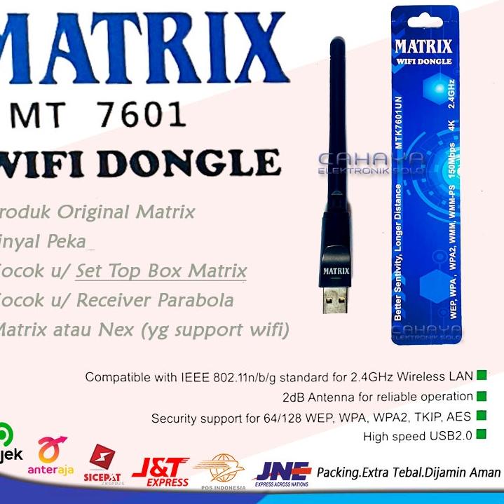 Rekomendasi USB Wifi dongle Matrix Evinix Visat MT 7601 Receiver HD Adapter 5 dbi Komputer