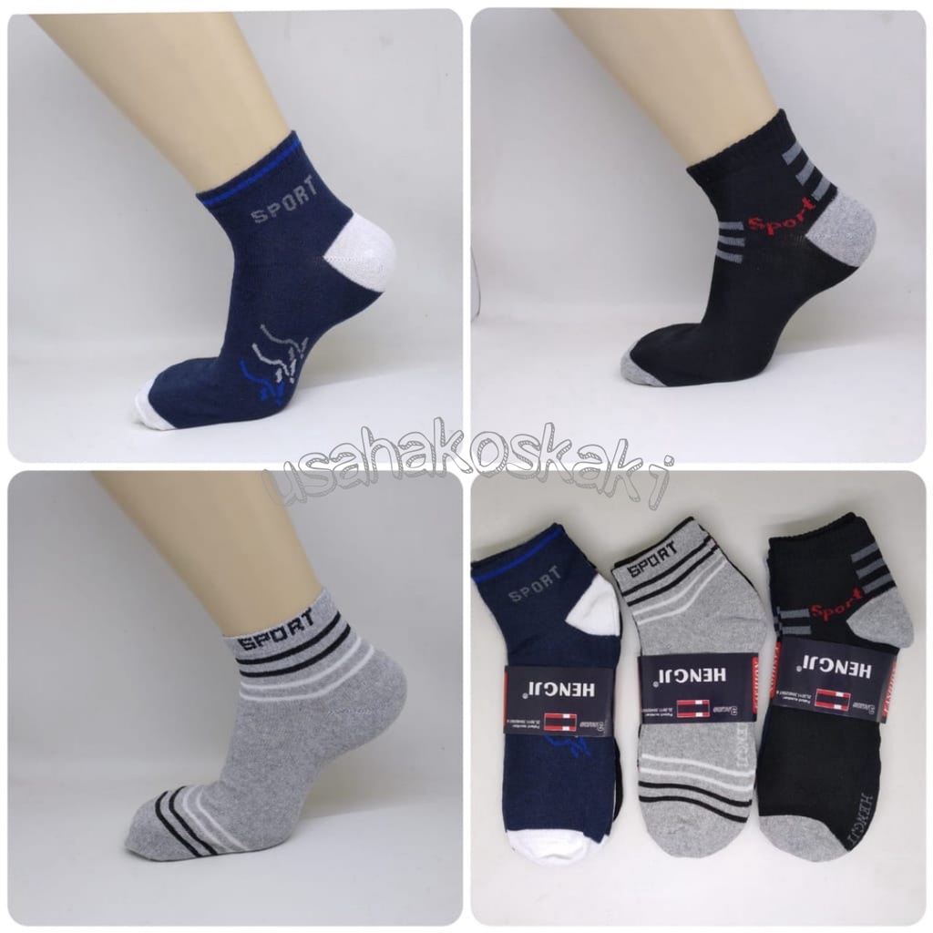 Kaos kaki olahraga pendek sematakaki motif kaos kaki sport (IMPORT) pria wanita dewasa unisex termurah