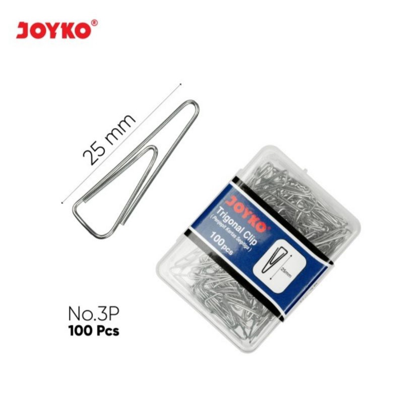 

Penjepit Kertas Segitiga Joyko Trigonal No. 3 P 25mm