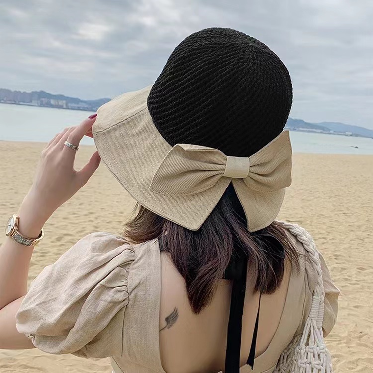 Topi Pantai Matahari Rajut Wanita Premium Model Korea Terbaru - Topi Rajut Musim Panas