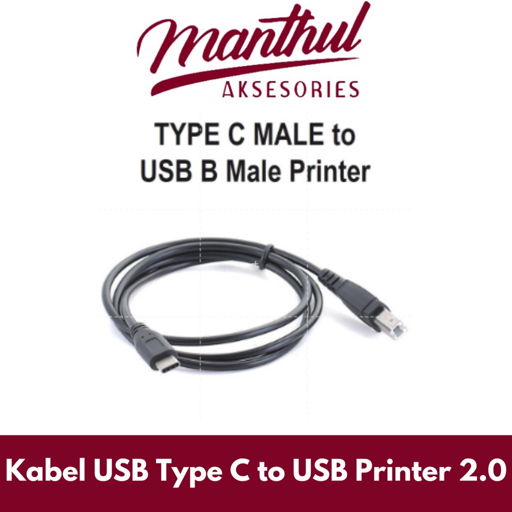 Kabel USB Type C to USB Printer 2.0