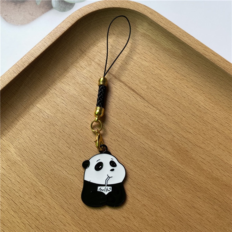 Cute Panda Lanyards Kunci Lanyards Ponsel Tali Headphone Tali Gantung Pesona Telepon