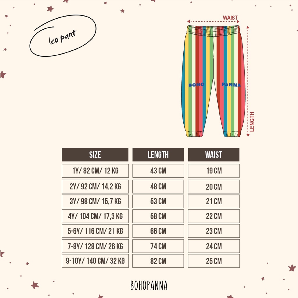 BOHOPANNA LEO PANT / CELANA ANAK MOTIF CERAH/ LEO PANTS BOHOPANNA
