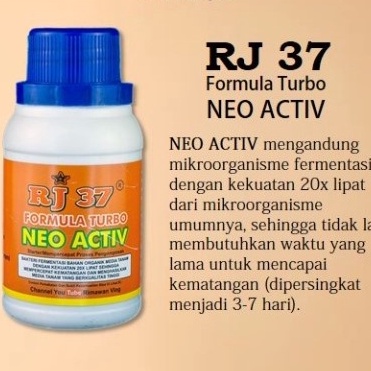 [100ml]⚡⚡Dekomposer Terbaik RJ 37 Neo Activ Fermentasi Kilat Kurang dari 1 Minggu||Pupuk tanaman AGL