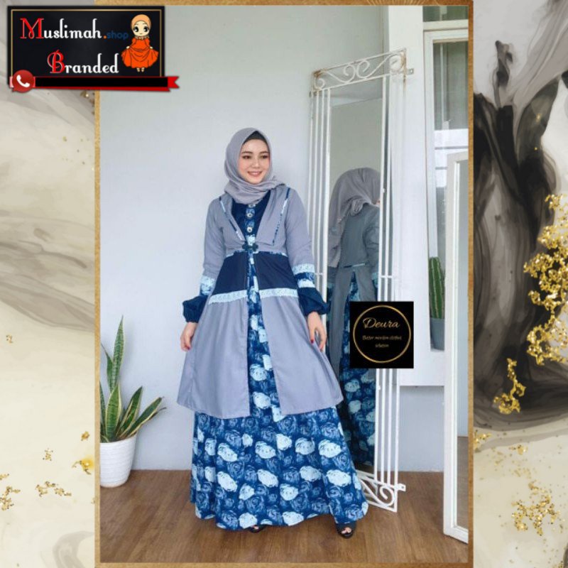 DEURA Busana Muslim Terbaru / Dress Deura / Gamis Deura Original / Setelan Gamis Deura 186 MUSLIMAH 