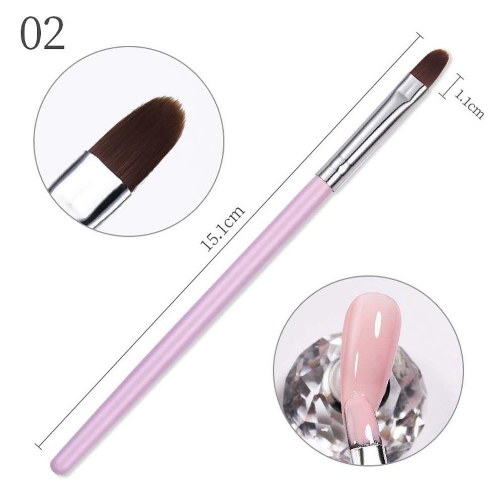 AUGUSTINA Agustina Kuas Cat Nail Art Alat Kecantikan Kuas Gambar Kuku Profesional Manicure 3D Nail Tips Liner UV Gel Nail Art Brush