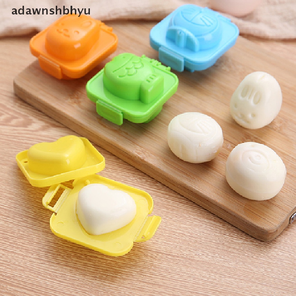 Adawnshbhyu Cetakan Telur Lucu Kartun Bayi Rice Ball Mold 3D Egg Ring Bento Aksesoris Kelinci Beruang Ikan Egg Decorag Alat Dapur Gadget ID