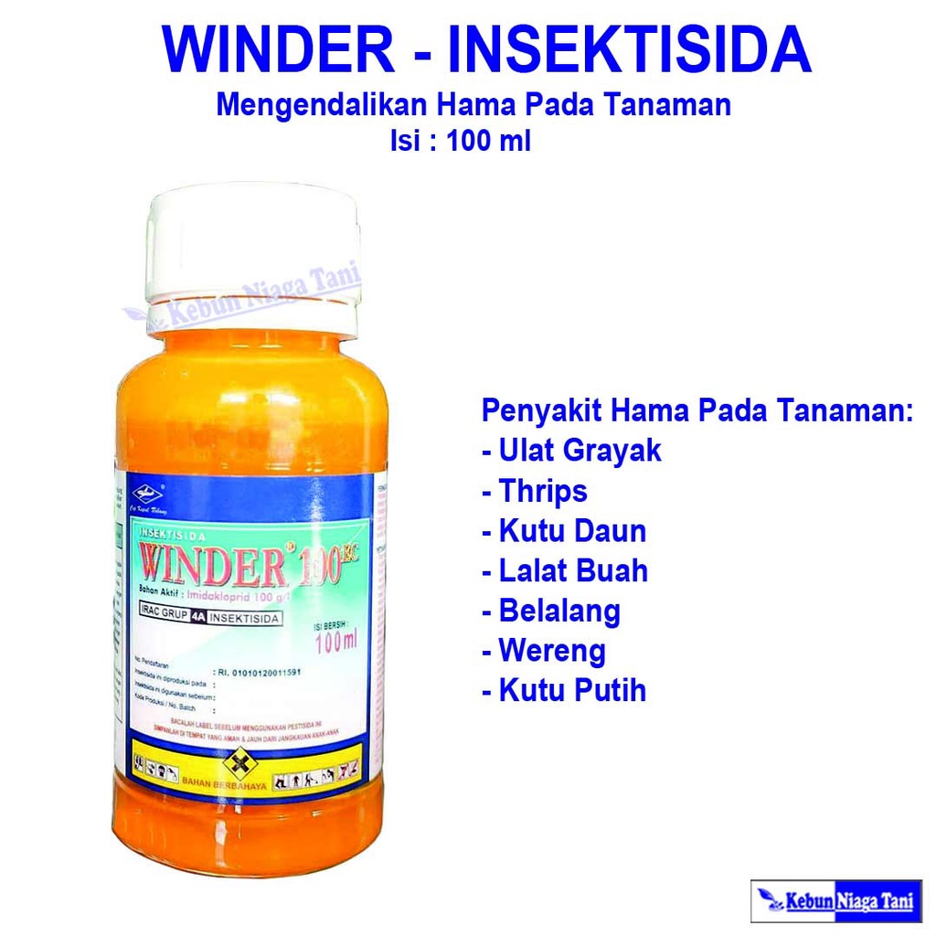 Winder 100 ml - obat pembasmi hama thrips - obat daun cabe keriting - obat keriting
